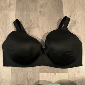 Cacique Black Simply Wire Free Full Coverage Bra size 46DDD